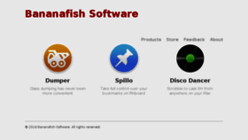 What Bananafishsoftware.com website looked like in 2016 (7 years ago)