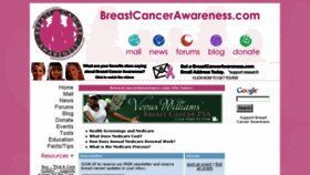 What Breastcancerawareness.com website looked like in 2016 (7 years ago)
