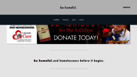 What Behomeful.org website looked like in 2016 (7 years ago)