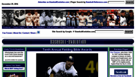 What Baseballevolution.com website looked like in 2016 (7 years ago)
