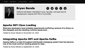 What Bryanbende.com website looked like in 2016 (7 years ago)