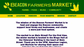What Beaconfarmersmarket.org website looked like in 2016 (7 years ago)