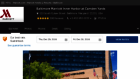 What Baltimoremarriottinnerharbor.com website looked like in 2016 (7 years ago)