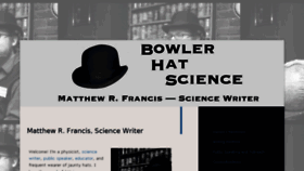 What Bowlerhatscience.org website looked like in 2016 (8 years ago)