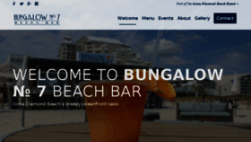 What Bungalow7beachbar.com website looked like in 2016 (7 years ago)
