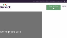 What Berwickcare.co.uk website looked like in 2016 (7 years ago)