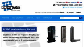 What Borglocks.com website looked like in 2016 (7 years ago)