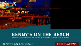 What Bennysonthebeach.com website looked like in 2016 (7 years ago)