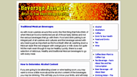 What Beverageanswers.com website looked like in 2016 (7 years ago)