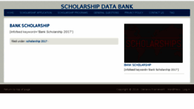 What Bankscholarship.com website looked like in 2017 (7 years ago)