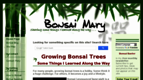 What Bonsaimary.com website looked like in 2017 (7 years ago)