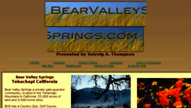 What Bearvalleysprings.com website looked like in 2017 (7 years ago)