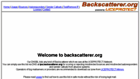 What Backscatterer.org website looked like in 2017 (9 years ago)