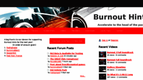 What Burnouthints.com website looked like in 2017 (7 years ago)