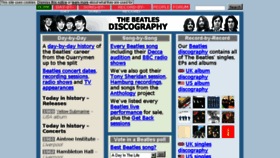 What Beatles-discography.com website looked like in 2017 (7 years ago)