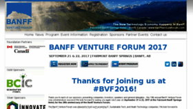 What Banffventureforum.com website looked like in 2017 (7 years ago)