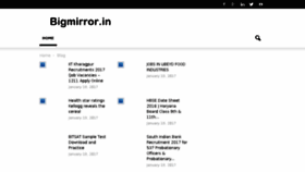 What Bigmirror.in website looked like in 2017 (9 years ago)