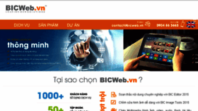 What Bicweb.vn website looked like in 2017 (7 years ago)