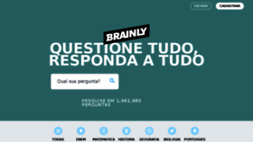 What Brainly.com.br website looked like in 2017 (7 years ago)