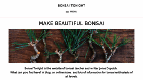 What Bonsaitonight.com website looked like in 2017 (7 years ago)