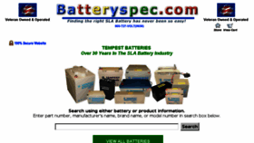 What Batteryspec.com website looked like in 2017 (7 years ago)