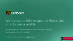 What Bearshare.com website looked like in 2017 (7 years ago)