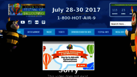 What Balloonfestival.com website looked like in 2017 (7 years ago)