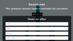 What Beans.net website looked like in 2017 (7 years ago)