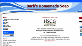What Barbshomemadesoap.com website looked like in 2017 (7 years ago)