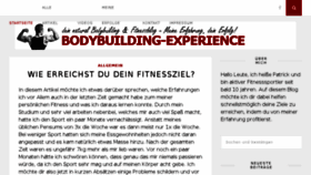What Bodybuilding-experience.com website looked like in 2017 (7 years ago)