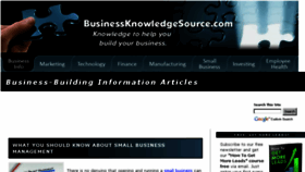 What Businessknowledgesource.com website looked like in 2017 (6 years ago)