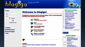 What Blogigo.ch website looked like in 2017 (7 years ago)