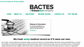 What Bactes.com website looked like in 2017 (7 years ago)