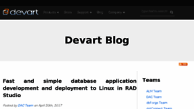 What Blog.devart.com website looked like in 2017 (7 years ago)