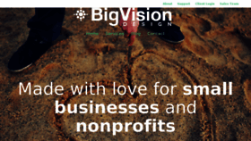 What Bigvisiondesign.com website looked like in 2017 (6 years ago)