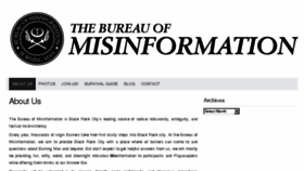 What Bureauofmisinformation.com website looked like in 2017 (7 years ago)