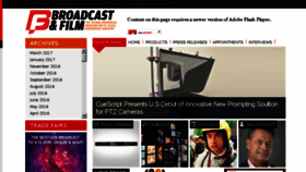 What Broadcastandfilm.com website looked like in 2017 (7 years ago)