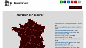 What Bonserrurier.fr website looked like in 2017 (6 years ago)