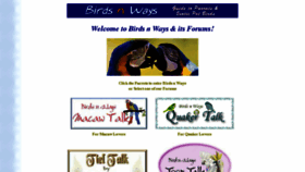 What Birdsnways2.com website looked like in 2017 (6 years ago)
