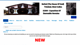 What Bethelthehouseofgod.net website looked like in 2017 (7 years ago)