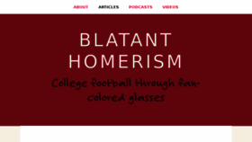 What Blatanthomerism.com website looked like in 2017 (6 years ago)