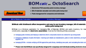 What Bomcalc.com website looked like in 2017 (6 years ago)