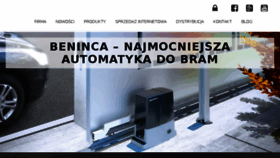 What Beninca.pl website looked like in 2017 (6 years ago)
