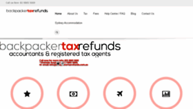 What Backpackertaxrefunds.com.au website looked like in 2017 (6 years ago)