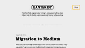 What Banterist.com website looked like in 2017 (6 years ago)