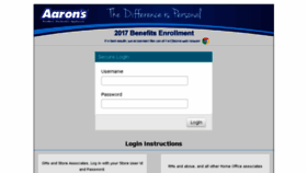 What Benefits.aarons.com website looked like in 2017 (6 years ago)