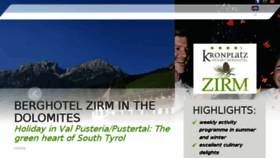 What Berghotel-zirm.com website looked like in 2017 (6 years ago)