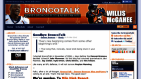 What Broncotalk.net website looked like in 2017 (6 years ago)