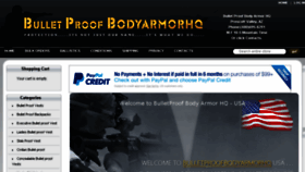 What Bulletproofbodyarmorhq.com website looked like in 2017 (6 years ago)