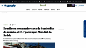 What Brasil.estadao.com.br website looked like in 2017 (7 years ago)
